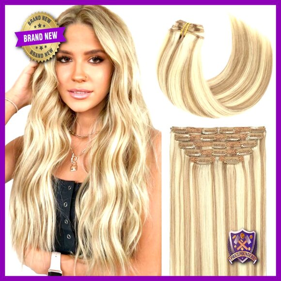 120 Gram 7-Piece Clip-In Human Hair Extensions, 16 Inch  display picture 2